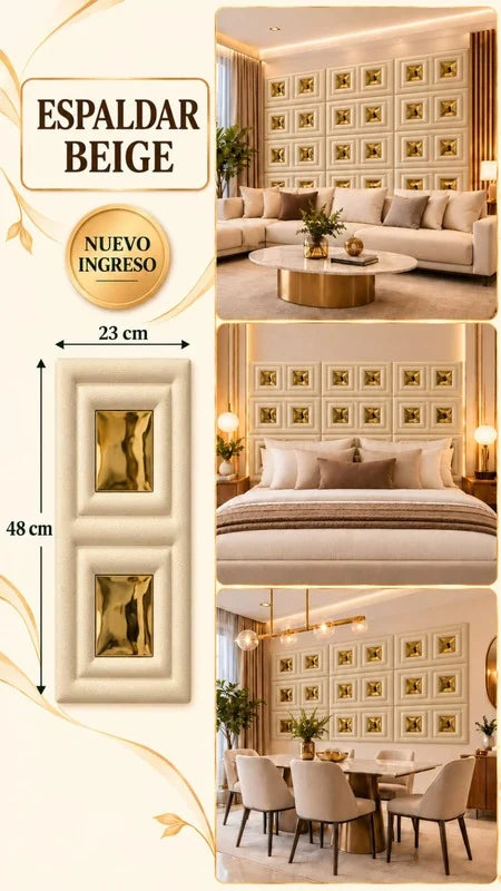 Espaldar de pana beige