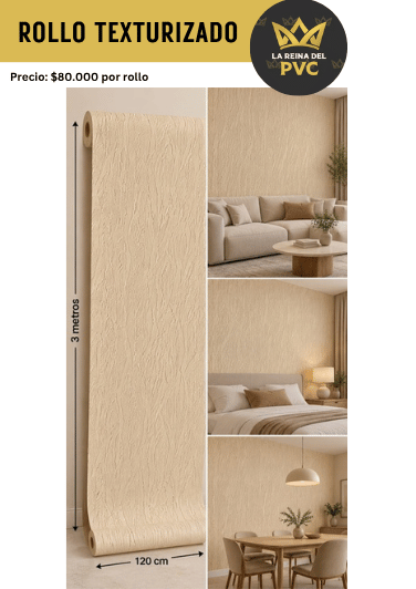 Papel Adhesivo Texturizado Beige Relieve Suave