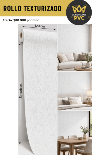 Papel Adhesivo Texturizado Blanco Efecto Estuco